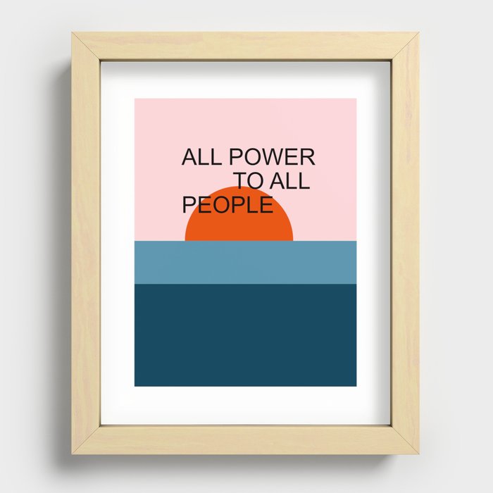 All Power Recessed Framed Print