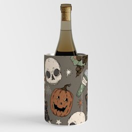 Retro Halloween Pattern (on mink) Wine Chiller