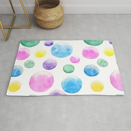 cheerful colorful bubbles Rug