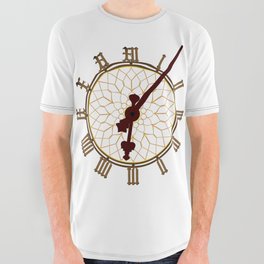 Big Ben Clock Face And Hands Detail All Over Graphic Tee