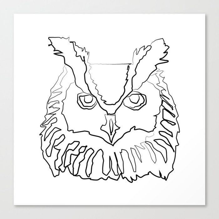 " Halloween Collection " - Owl Face Canvas Print