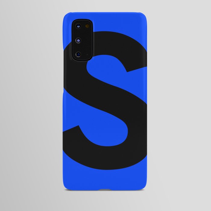 Letter S (Black & Blue) Android Case