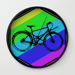 Bicycle Colorful Octagon Bike Cyclist Wall Clock