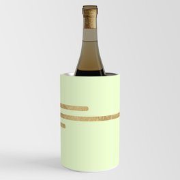 Minimalist mint green gold geometrical Wine Chiller