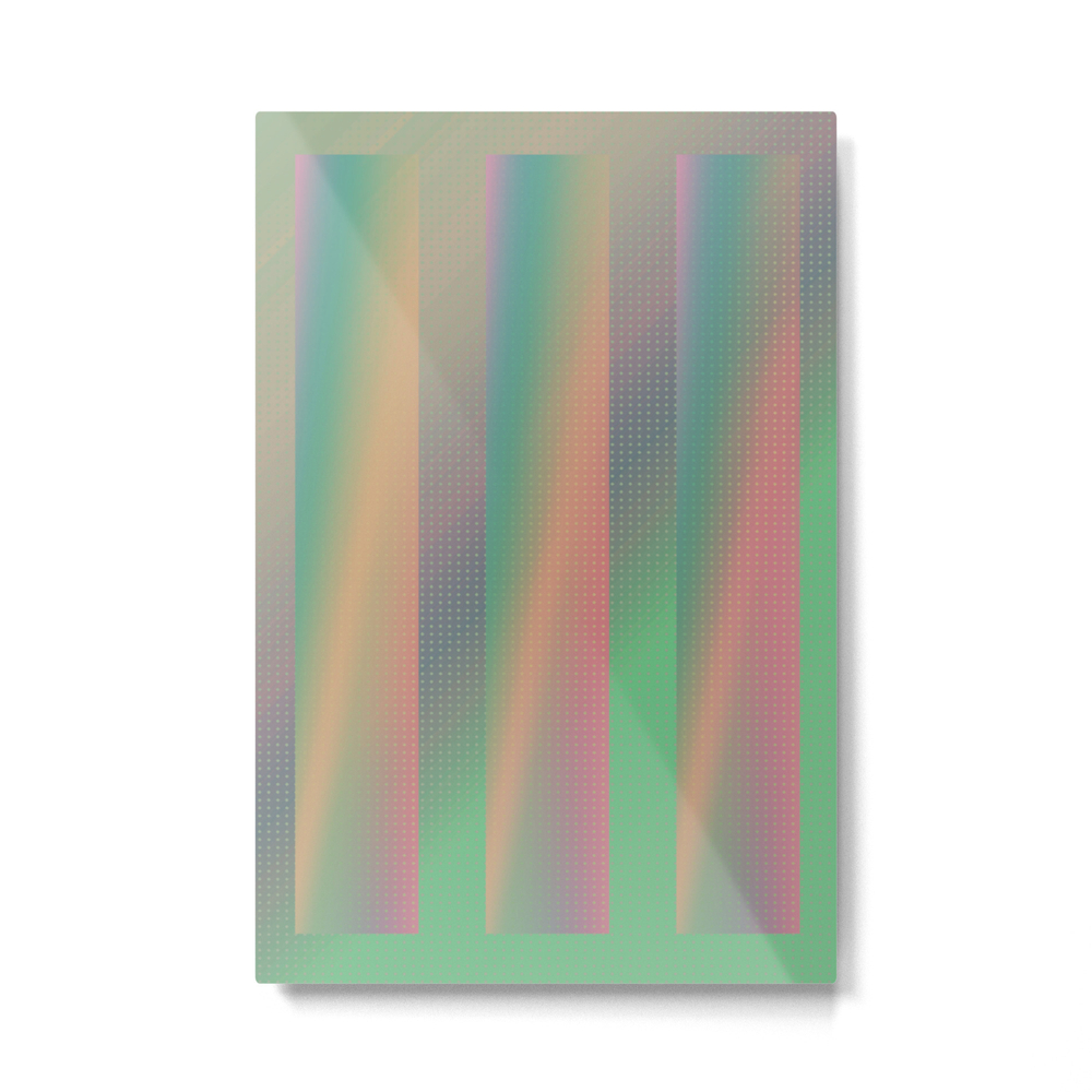 Technicolor Halftone Gradient Metal Print by lbock317