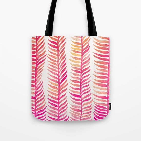 Pink Ombré Seaweed Tote Bag