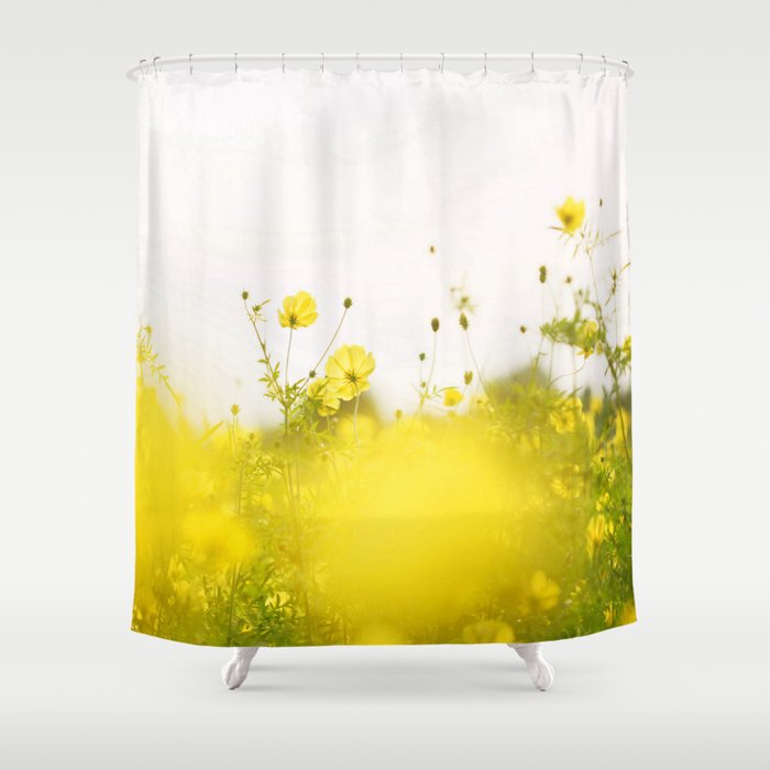 Yellow cosmos Shower Curtain