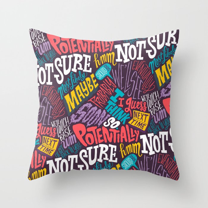 Pattern of Uncertainty Throw Pillow