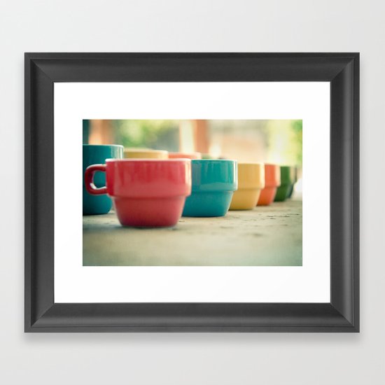 Rainbow Mugs Framed Art Print