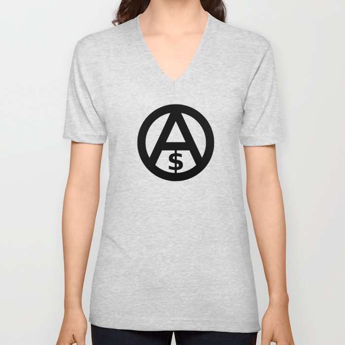 Anarcho-Capitalism V Neck T Shirt