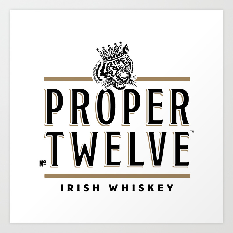 Proper Twelve Irish Whiskey Logo Art Print by likahanda | Society6