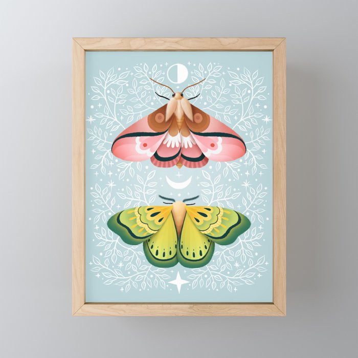Moth | Moon Children Framed Mini Art Print