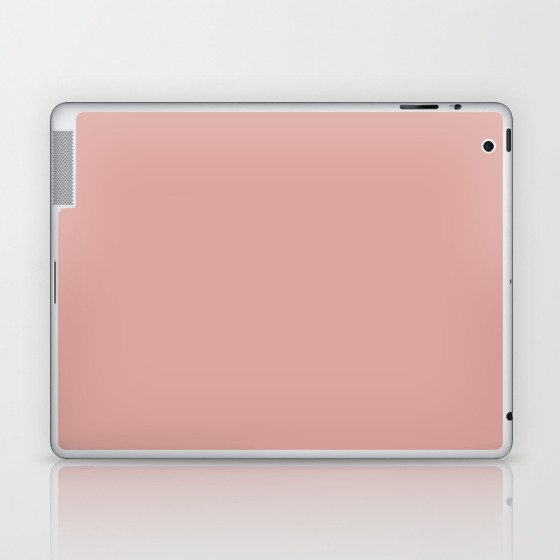 Medium Pastel Pink Solid Color Pairs PPG Coral Cove PPG1057-4 - All One Single Shade Hue Colour Laptop & iPad Skin