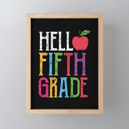 Hello Fifth Grade Back To School Framed Mini Art Print