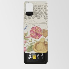 Vintage fruit and vegetables calligraphic poster Android Card Case