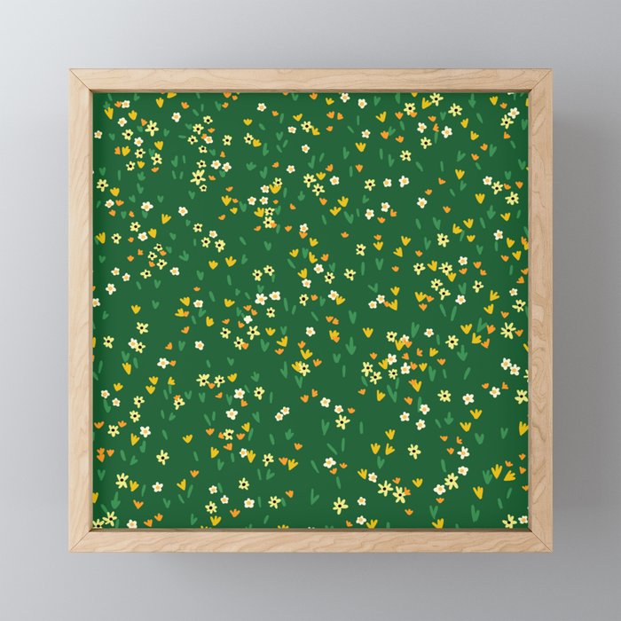 Summer Wildflower Meadow  Framed Mini Art Print