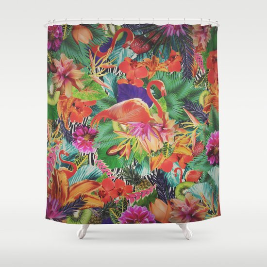TROPICAL LOVE Shower Curtain