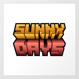 Sunny Days 3D title Art Print