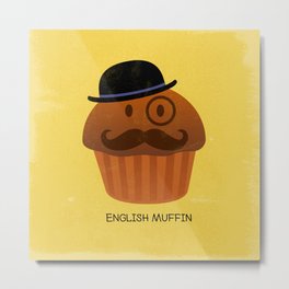 English Muffin Metal Print | Digital, Food, Funny, English, Graphicdesign, Breakfastpun, Pun, Popart, Breakfast, Muffin 
