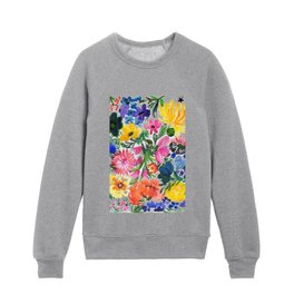 happy flowers - arrangement Kids Crewneck