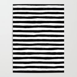 Black Bold Stripes Poster