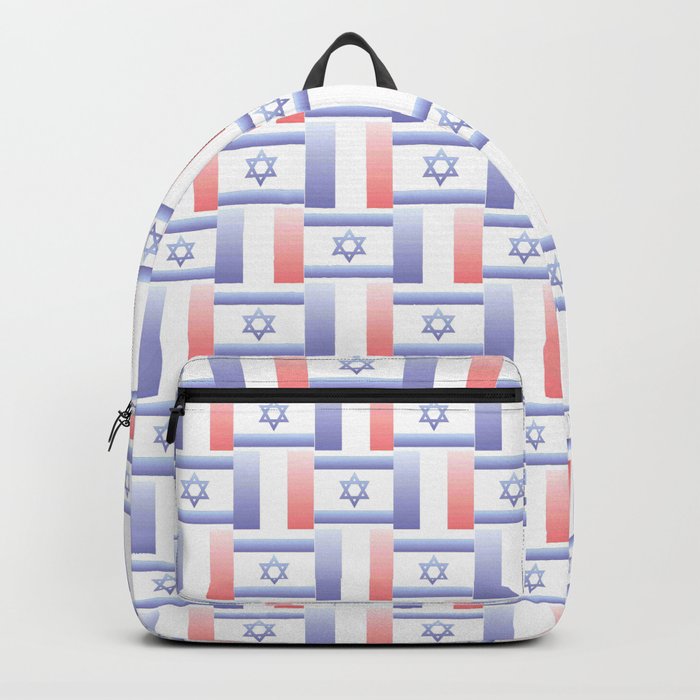 Mix of flag : france and israel 2 with color gradient Backpack