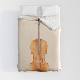 Cello - Watercolors Duvet Cover