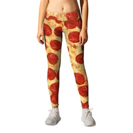 snackbreak; cheesy pepperoni pizza Leggings | Yummy, Cooking, Delicious, Greasy, Fastfood, Gag, Pepperoni, Restaurant, Pattern, Fat 