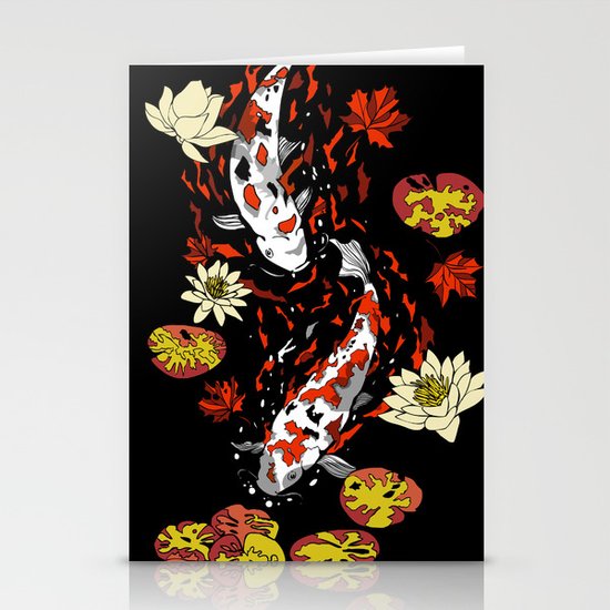 FALLING FISHES Stationery Cards