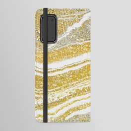 Gold Geode Shimmer Android Wallet Case