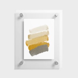Abstract Brush Strokes in Shades of Yellow Floating Acrylic Print