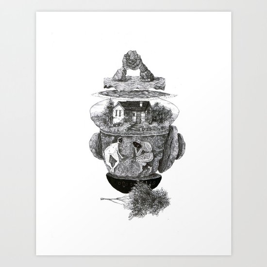 house, and things Art Print
