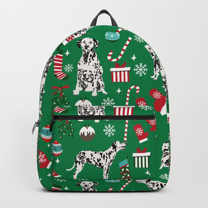 Dalmatian dog breed christmas holiday presents candy canes dalmatians dogs Backpack