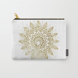 The Golden Peacock Carry-All Pouch