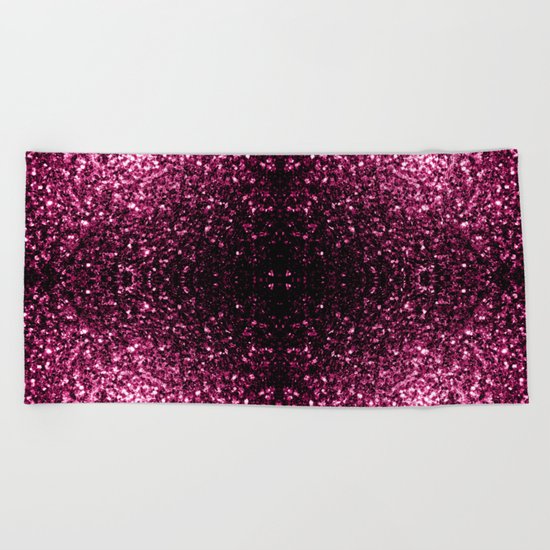 Beautiful Pink glitter sparkles Beach Towel