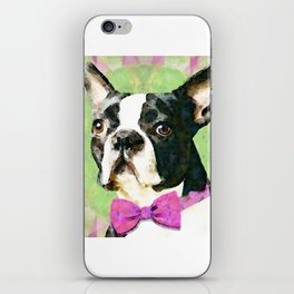 The Groom - Whimsical Boston Terrier Dog Art iPhone Skin
