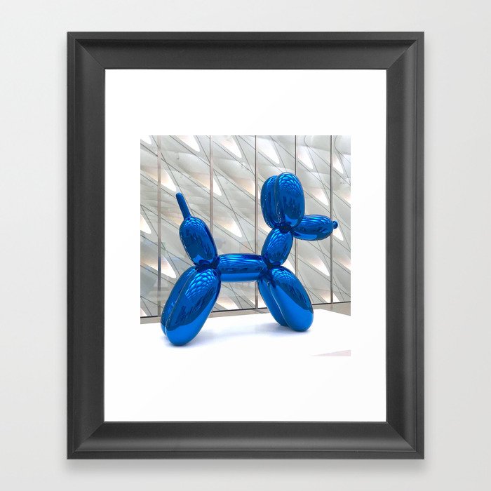 Big Blue Balloon Dog Framed Art Print