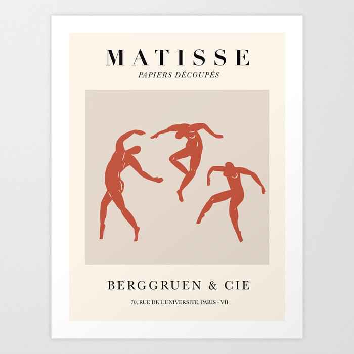 Modern poster Henri Matisse (Dance). Art Print