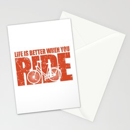 Life is Better When You Ride - Cycling Stationery Card