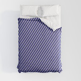 [ Thumbnail: Light Yellow and Blue Colored Stripes Pattern Comforter ]