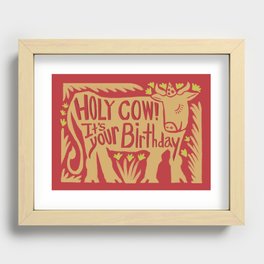 Holy Cow B-day Recessed Framed Print