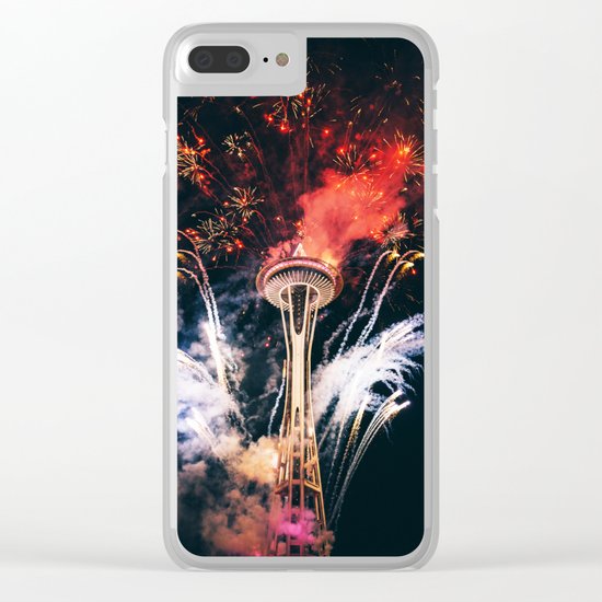 Seattle Space Needle Celebration Clear iPhone Case