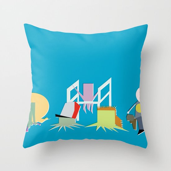 Minimal Squidbillies Throw Pillow