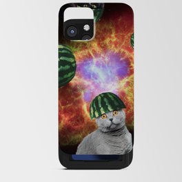 Watermelon Cat Space Galaxy Cats iPhone Card Case