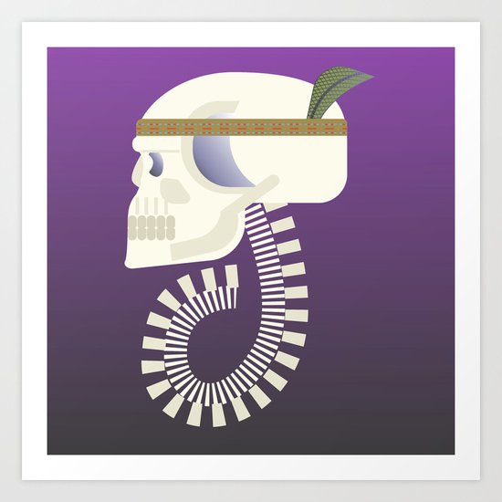 Indie G skull Art Print