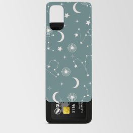 stars and constellations grey Android Card Case