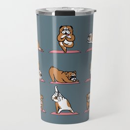 English Bulldog Yoga Travel Mug