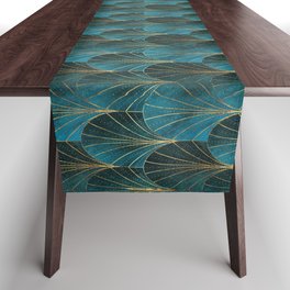 Art Deco Waterfalls // Ombre Teal Table Runner