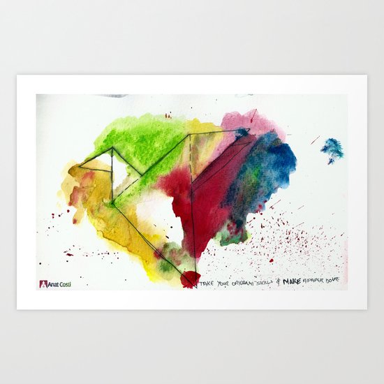 Take Your Origami Skill and Make A Paper Dove Art Print
