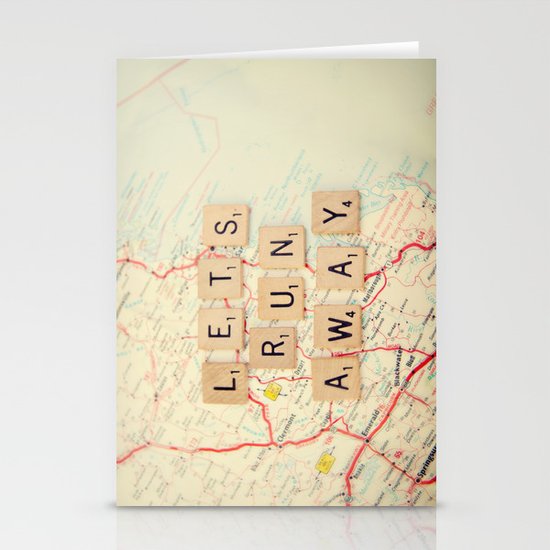 let's run away Stationery Cards